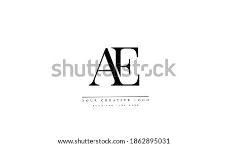 AE, EA, A, and E abstract vector logo monogram template