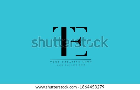 TE ET T E abstract vector logo monogram template