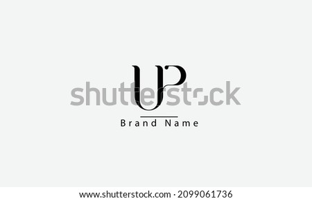 UP U PU P abstract vector logo monogram template Imagine de stoc © 