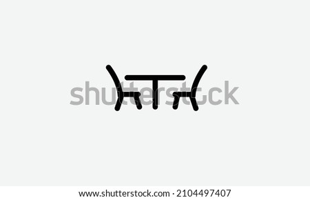 Dinning Table Chair vector logo design