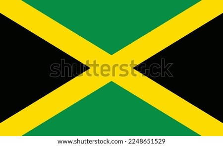 Jamaica Flag Design Illustration Vectors