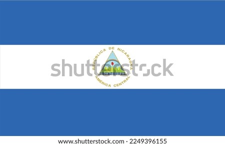 Nicaragua Flag Design Illustrations Vectors 