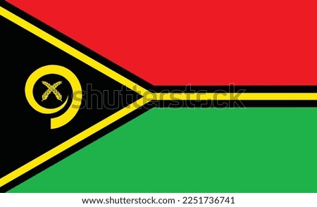 National Flag of Vanuatu Flag Design with official colors