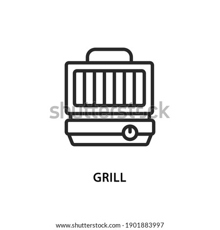 Similar – Foto Bild Ein elektronischer Grill auf dem Balkon voll reserviert mit Spielzeuggemüse und Würstchen