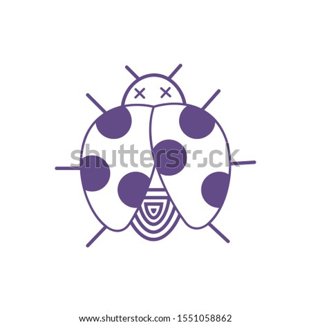 Software bug icon on white background. Error software testing for apps and websites. Flat vector illustration in trendy style