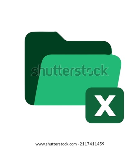 Xls digital format file icon. flat draw creative modification icon with initial name. vector illustration. Microsoft Excel file