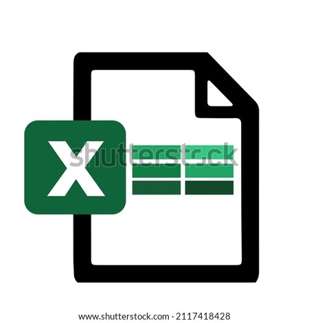 Modern flat design of logo file icon. Microsoft Excel (xls) (xlsx)