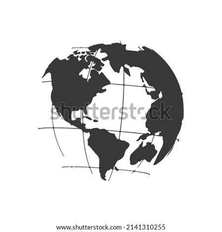 World map isolated on white background. Earth, globe icon. Vector. Google maps. waze.