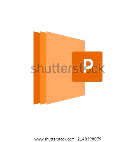 computer software file icon. vector illustration. Microsoft Powerpoint. PPT. PPTX. power point. excel. word. pdf