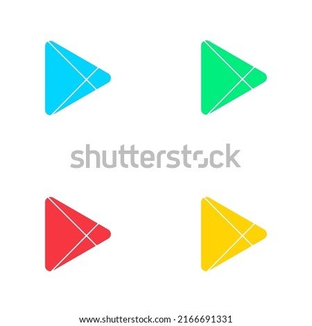Abstract modern triangular abstract logo design. Google play. Playstore. play store