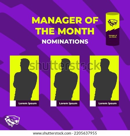 Best Manager Vector Graphics. Employee of the month award. best boss. Premier league Manager of the month reward. EPL. FPL. FA CUP. UEFA Champions League. Europa League. La Liga. Serie A. Fantasy. MU