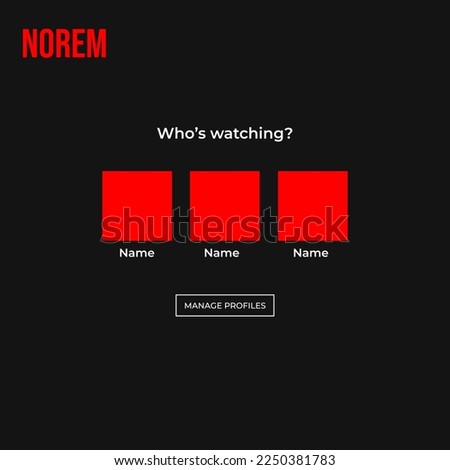 Television profile selection page who's watching with remote control. Netflix. UI. UX. User interface user experience. Youtube