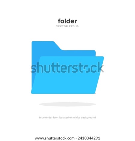 3d blue folder icon isolated on white background. Document symbol. 3d file icon. Microsoft Word .doc Microsoft Excel .xls Microsoft PowerPoint .ppt .pdf Adobe Acrobat. Apple Macbook Pro. Mac Air.