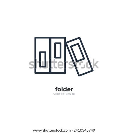 Folder icon vector eps 10 isolated on white background, Folder outline.  Microsoft Word .doc Microsoft Excel .xls Microsoft PowerPoint .ppt .pdf Adobe Acrobat. Apple Macbook Pro. Mac Air
