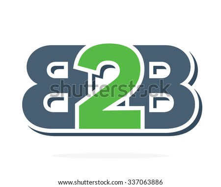 B2B letters logo.  