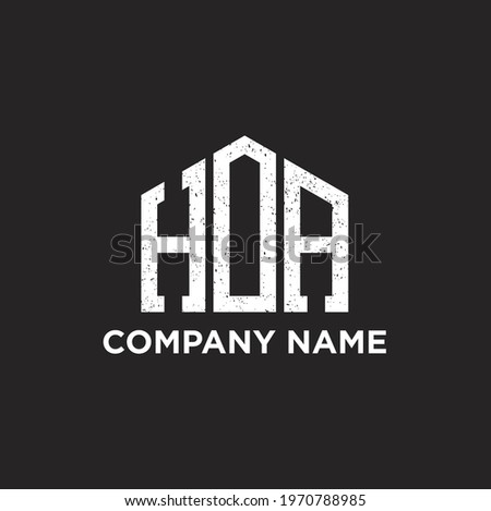 HOA letter logo with a simple and elegant design is perfect for your business.