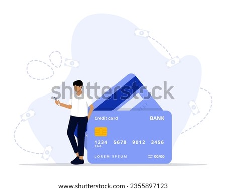 Credit card concept illustration. Suitable for web landing page, ui, mobile app, editorial design, flyer, banner, and other related occasion.