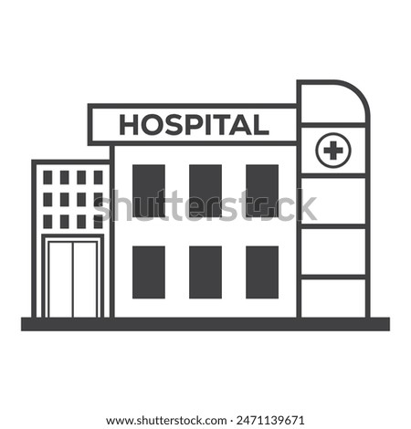 hospital building icon vector illustration