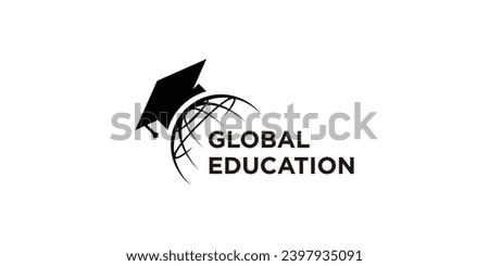 Global Education Logo Design. World College Icon Symbol Vector Template.