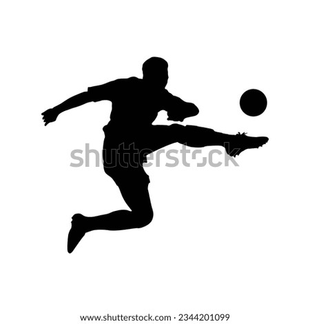 man icon kicking ball illustration design