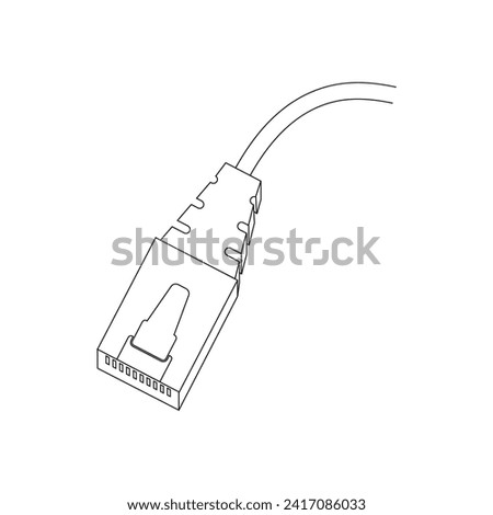 Cable Vector Ethernet icon - Rj45 Icon vector illustration design