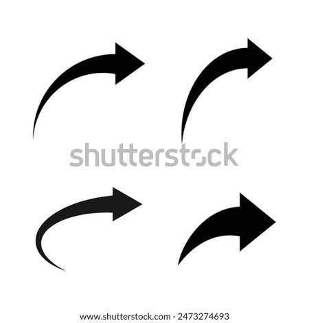 curved arrow direction sign icon illustration design