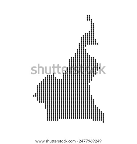 Cameroon map icon, African continent country illustration design