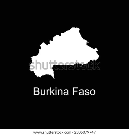 Burkina Faso country map icon illustration design