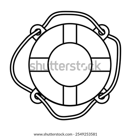 ship buoy icon at sea illustration design