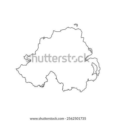 northern ireland map icon illustration design