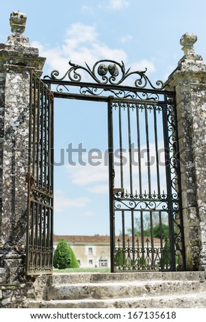 Large Wrought Iron Gate to provide protection to an old castle