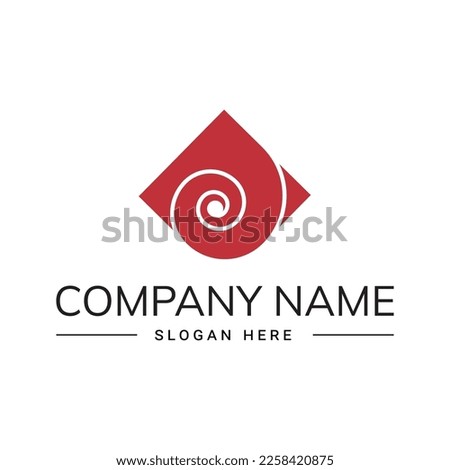 a square logo with a spiral inside resembling an ammonite, a snail or a tunnel going into the distance
