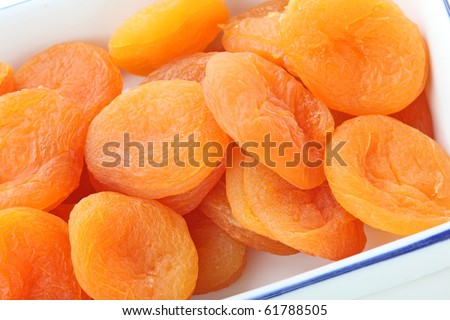 Healthy food. Dried apricots isolated on white