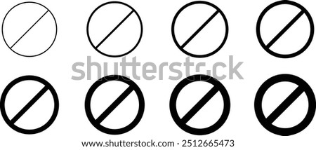 forbidden no parking icon set. road street signs. forbidden icon. prohibited mark. red Not Allowed stop sign, Prohibition sign or stop sign illustration design