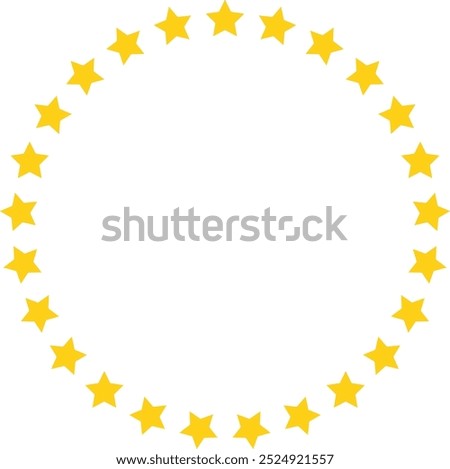 Stars in circle icon. stars circle pattern stencil. Clipart image isolated on white background. infographics, chart, presentation, app, Simple logo vector illustration