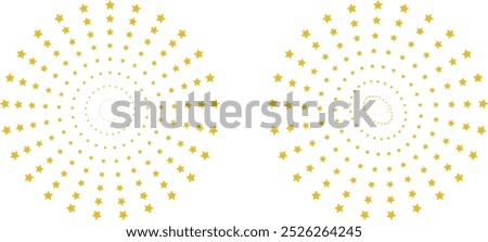 Stars in circle icon. stars circle pattern stencil. Clipart image isolated on white background. infographics, chart, presentation, app, Simple logo vector illustration