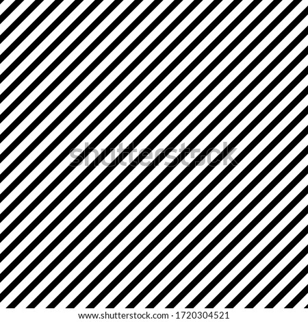 Diagonall lines pattern. Black lines on white background. Simple repeat ornament. Vector illustration. 商業照片 © 