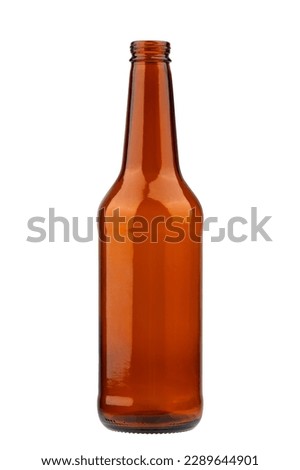 Similar – Image, Stock Photo Empty beer bottle, crown corks and cigarette butts in front of a bench in a green area