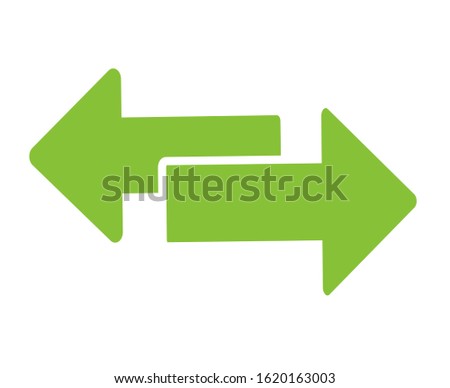 Exchange arrow transfer icon, logo. Vector isloated on white background