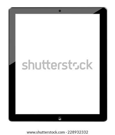 Tablet similar ipad and money dollar button, vector
