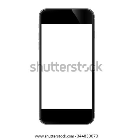 realistic phone isolated on white vector design