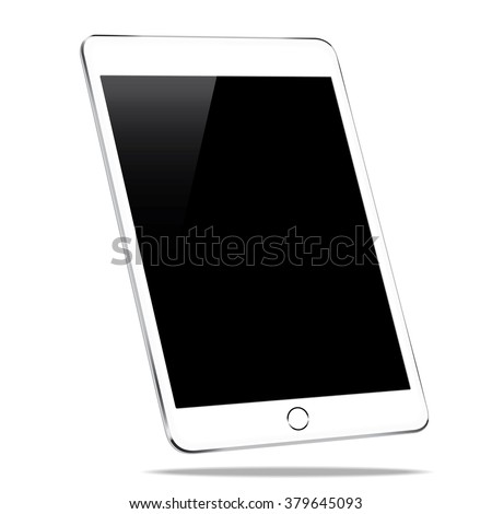 mockup tablet similar to ipad air isolated on white background