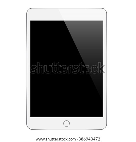 mock up white tablet similar to ipades isolated on white vector design