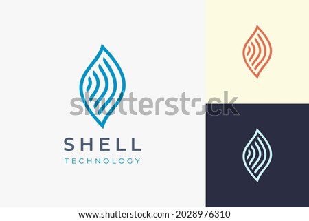 Shell network logo for technology industry brand identity