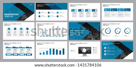 set blue business presentation backgrounds design template and page layout design for brochure ,book , magazine,annual report and company profile , with infographic timeline elements design concept