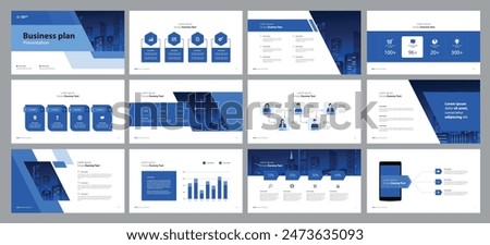 business presentation template design backgrounds and page layout design for brochure, book, magazine, annual report and company profile, with info graphic elements graph design concept