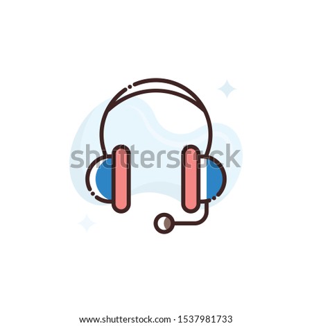 Voice Chat vector illustration. Outline filled Shipping and Delivery icons.