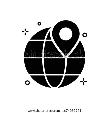 World Globe Vector illustration. Shopping and E-commerce Glyph icon. 