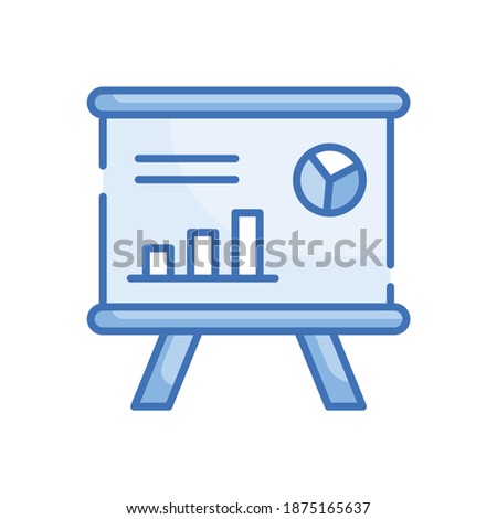  Presentation Vector Style illustration. Business and Finance Filled Outline Icon. EPS 10 File