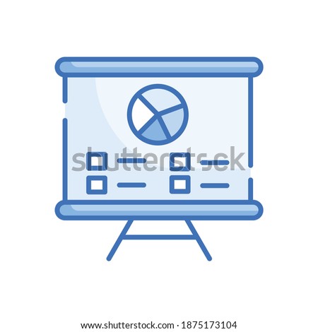  Presentation Vector Style illustration. Business and Finance Filled Outline Icon. EPS 10 File